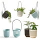 thumbnail image 1 of Paquete de 3 macetas suculentas de dos piezas de 3,5 pulgadas con drenaje, asa extraíble flexible, macetas para plantas pequeñas, macetas colgantes para pared o ventana., 1 of 8