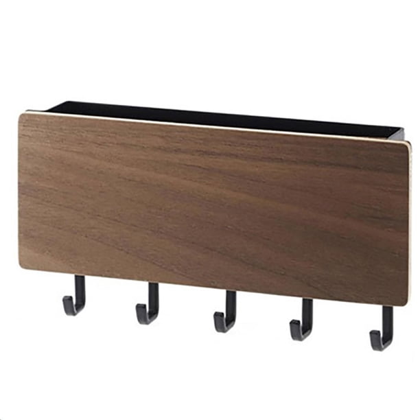 Perchero para llaves de entrada con forma de alfiler, caja de almacenamiento para control remoto, colgador de pared sin agujeros, estante de almacenamiento creativo