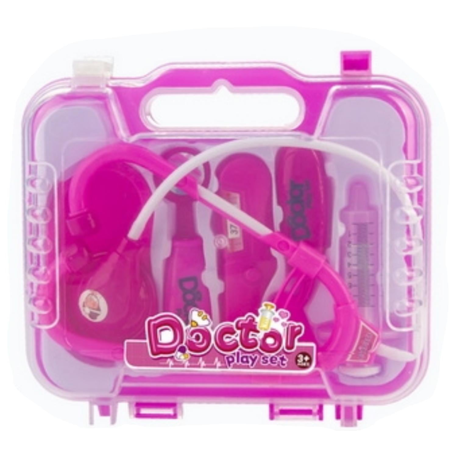 Genérico - Juguete Maletin Doctor 19 Piezas Rosado Infantil