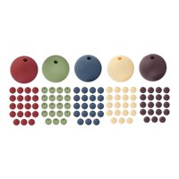 Magideal - 1 Piezas Bolas De Silicona Perlas Redondas Sueltas Para Manualidades Collar Pulsera Llavero Adecuadas Para Proyectos Creativos Decoración De Fiestas Regalos Hechos A Mano 5 Colores Conjunto A