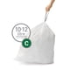 thumbnail image 2 of Bolsas de basura simplehuman 10‑12 L blancas, paquete de 20, 2 of 4