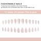 thumbnail image 2 of Juego completo de uñas postizas francesas. Lindas uñas postizas de perlas prensadas para mujeres y niñas. 24 piezas., 2 of 5