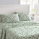 thumbnail image 2 of Sábanas De Franela King Size Holiday Pups Color Verde, 2 of 9