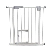 Bebesit - Reja De Seguridad Bebe Puerta Mascota Doble Seguro 75-82 Cm