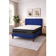 thumbnail image 2 of Cama Plaza y Media Turin Azul Respaldo + Base + Colchon Mery Desing Excellence Plus, 2 of 8