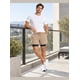 thumbnail image 4 of Short Deportivo Running Hombre 2 En 1 Con Calza Interior Beige, 4 of 4