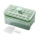 thumbnail image 1 of Tipo De Prensa Bandeja De Cubitos De Hielo Reutilizable Ahorre Espacio Para Bebidas Congelador Enfriamiento 2 Capas Verde, 1 of 3