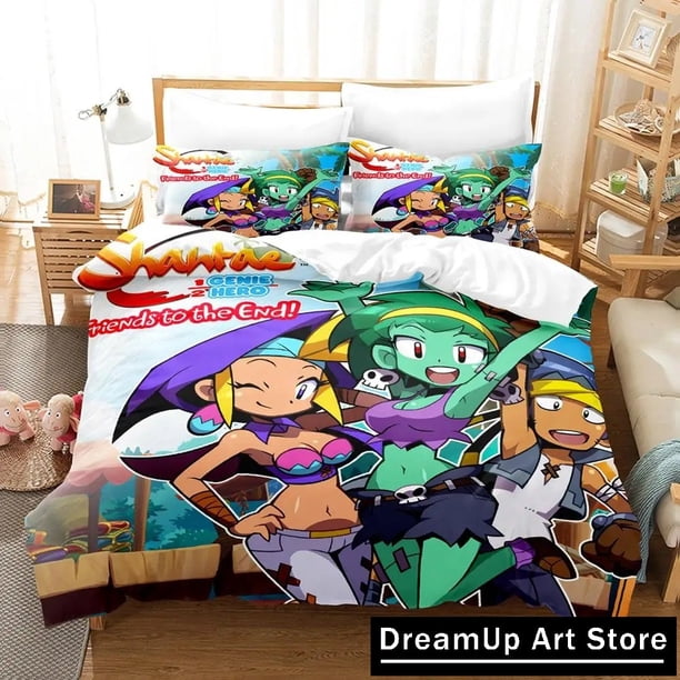 Shantae Half-Genie Hero Bedding Set Quilt Cover Bed Cover with Pillowcase Boys Adult Home Textile