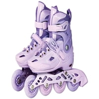 Genérico - Patin Lineal Con Luces Y Kit Talla M 33 35 Lila1