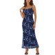thumbnail image 2 of INSPIRE CHIC Vestido Maxi Floral de Mujer Malla Sin Mangas Vestido de Cóctel Ajustado XL Negro Azul, 2 of 6