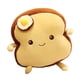 thumbnail image 2 of Lindo Cojín De Tostada De Peluche, Juguete De Peluche De Abrazo De Regalo Para Escritorio, Sala De Estar, Hogar, Altura 25 Cm, Marrón Oscuro, 2 of 3