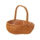 thumbnail image 3 of Cesta De Picnic De Ratán De Imitación, Cesta Tejida A Mano Para Bodas, Recolección De Frutas, Color Marrón Claro, 3 of 5