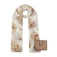 Kubayoff - Carven - Pack Bufanda Omani Beige + Billetera Briana Taupe