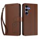 thumbnail image 3 of Funda Cartera Trébol para Samsung Galaxy S24 con Ranuras Tarjetas y Carga Inalámbrica Marrón, 3 of 6