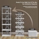 thumbnail image 3 of Zapatero plegable de 6 niveles, zapatero plegable, organizador de zapatos, zapatero, torre de zapatos, zapatero de esquina, zapatero vertical (6 niveles, gris), 3 of 5