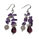 thumbnail image 1 of Aros de  piedras  Amatistas, cuarzos y Cristal, 1 of 2