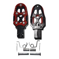 Ioensy - Pedales Para Reposapiés De Motocicleta, Duraderos, Antideslizantes, De Aleación De Aluminio, Para Bicicleta Roja