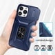 thumbnail image 2 of Funda Armada para iPhone 13 Pro con Tapa Deslizante y Soporte Magnético Giratorio Azul, 2 of 5