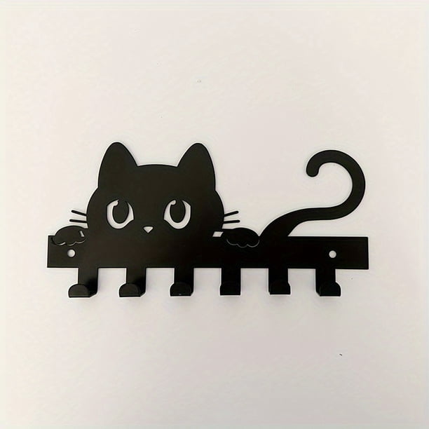 1pc Spooky Black Cat Key Hook for Doors - Perfect for Halloween Decorations and Home Organization