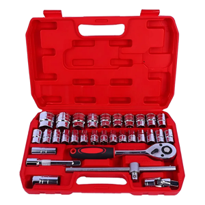 Genérico - Juego De Dados Cuadrante 1/2 Pulgada 32 Piezas Naranja