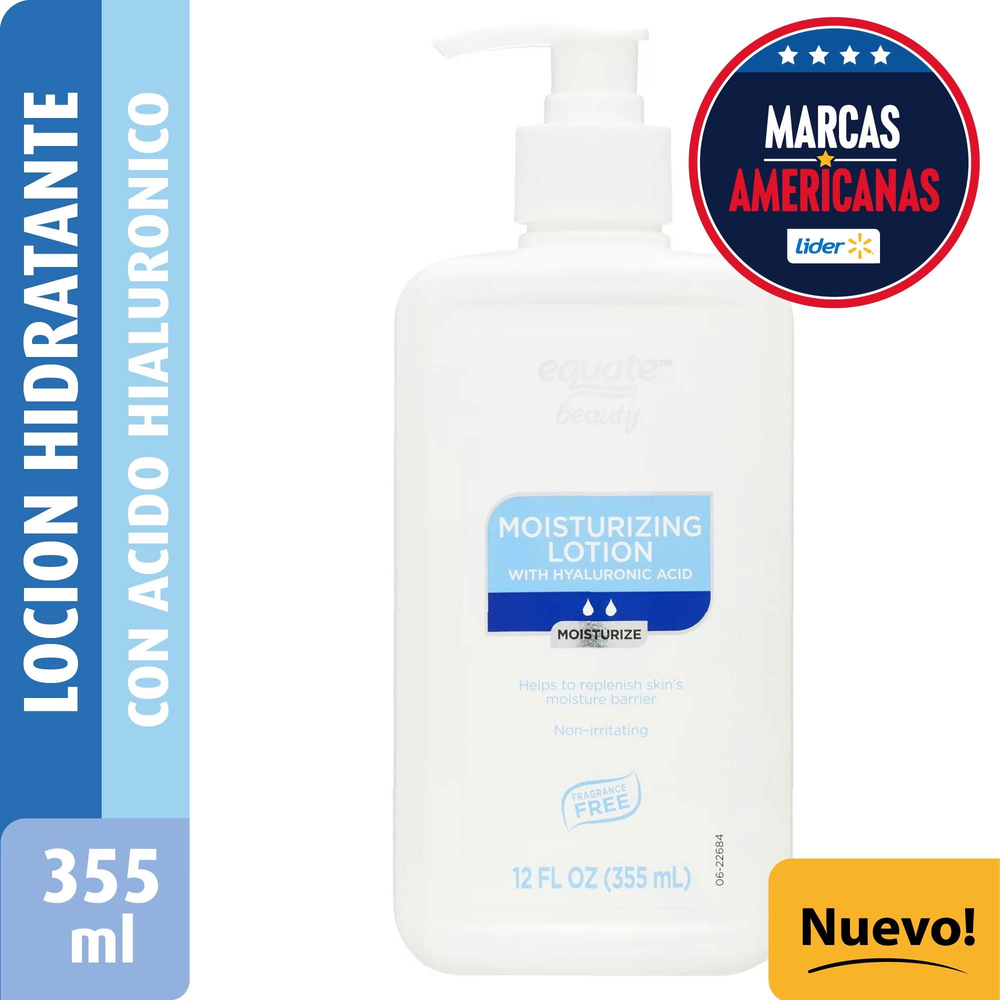 Loción Humectante Con Acido Hialuronico 355 ml Equate Beauty