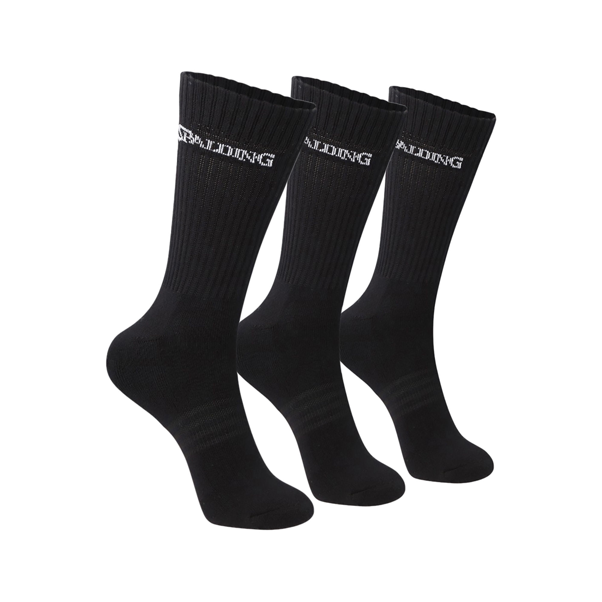 Spalding - Pack De 3 Calcetines Mujer Mediano Negro 35-39