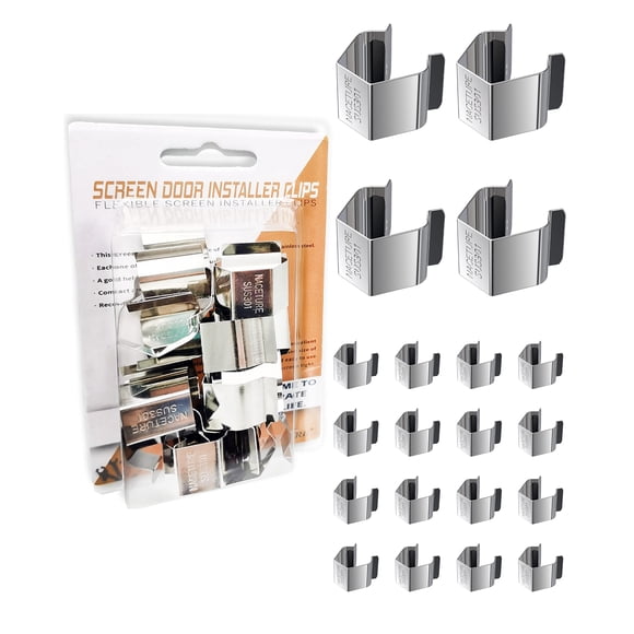 Clips Instaladores Para Mosquitero De Acero Inoxidable 20 Piezas