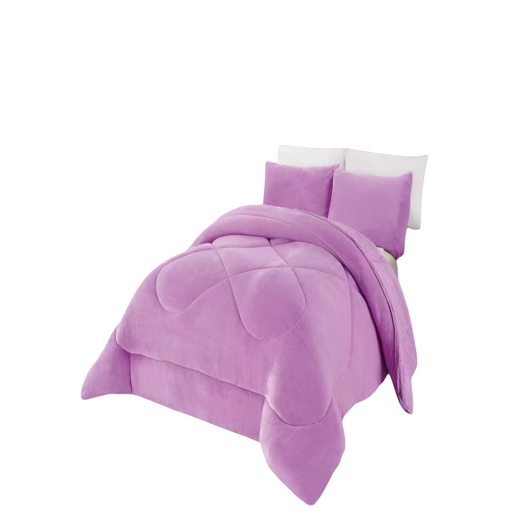 Genérico - Plumon Invierno 2 Plaza 230cm X 250cm Color Morado