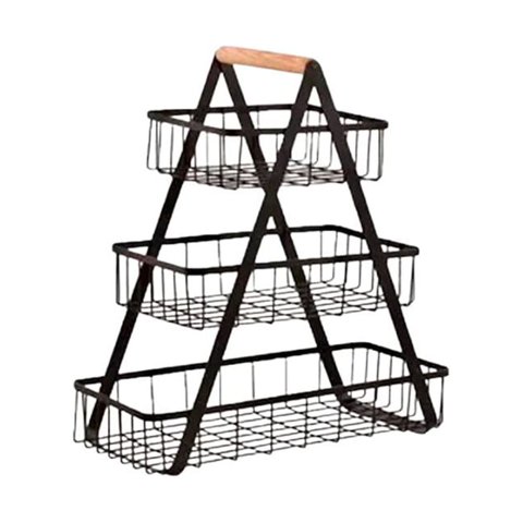 Click Ventas - Organizador Frutero Metálico 3 Niveles