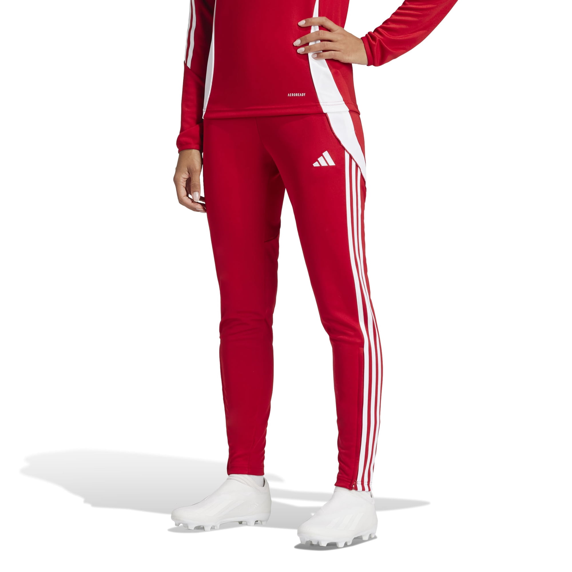 Pantalones De Entrenamiento Adidas Tiro 24 Team Power Para Mujer, Color Rojo Y Blanco