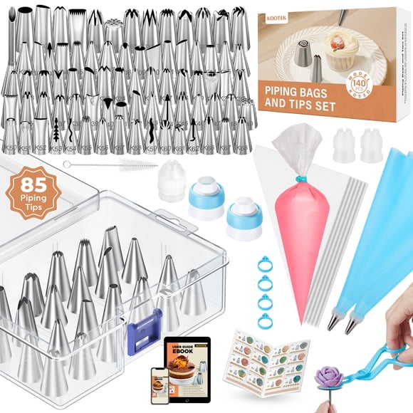 Set para Decorar Pasteles Kootek 140 Piezas Boquillas para Glaseado