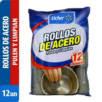 Rollo De Acero Sin Jabón Bolsa 12 Un Lider
