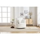 thumbnail image 2 of White Swivel Accent Chair,Round Swivel Barrel Chair,Armchair Upholstered Living Room Chair Corduroy Reading Chair Single Sofa Chair for Bedroom Apartment Office, 2 of 3
