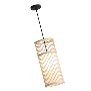 Ioensy - Pantalla De Lámpara De Bambú Para Lámpara De Techo Colgante De Bambú 18X40Cm