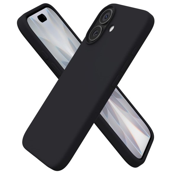 Funda ORNARTO para iPhone 17 negra de silicona