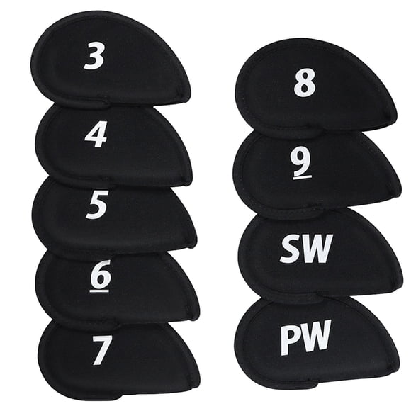 9 Piezas Golf Iron Headcovers Set Durable Modern Golf Club Head Covers Irons