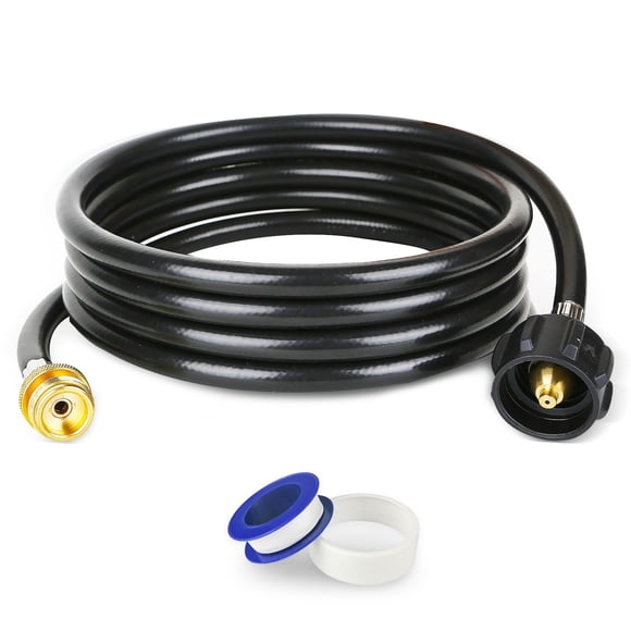 Manguera de propano GASPOWOR, convertidor de 1 libra a 20 libras, 2,4 m con adaptador