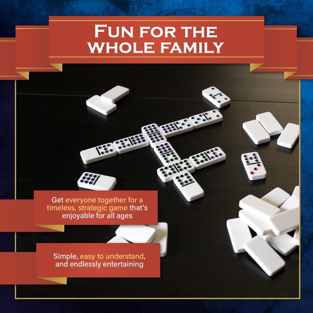 新品未使用 Domino Set Domino Set Continuum Games Family Traditions Double 9 | Lider