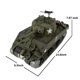 thumbnail image 5 of Tanque RC Heng Long M4A3 1:16 2.4GHz con Cadenas Metálicas 360°, 5 of 7