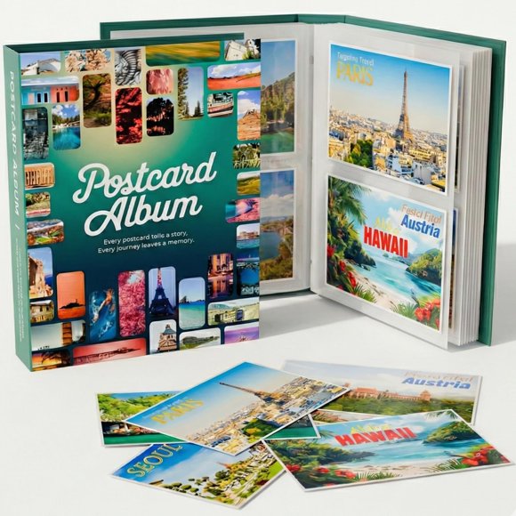 Álbum de postales Alvorn 4x6, capacidad para 200 postales