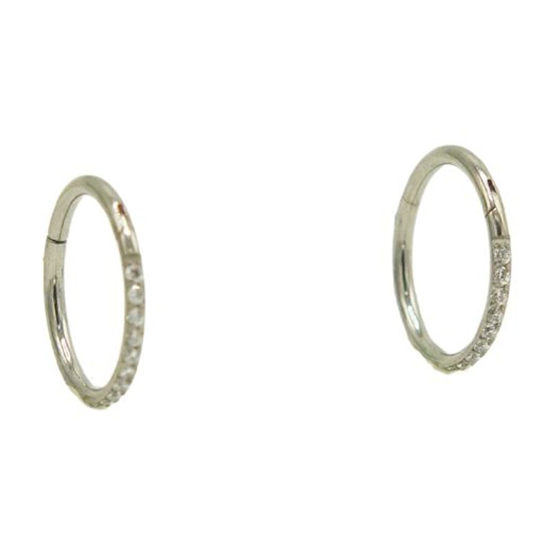 Elbauldejuma - Argollas Huggies 8mm 16g Titanio F136 Circonio