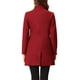 thumbnail image 3 of INSPIRE CHIC Abrigo de Mujer de Largo Medio con Cuello Mao, Abotonado, Abrigo de Invierno con Bolsillos Inclinados y Forro Completo Rojo Oscuro M, 3 of 6
