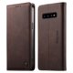 thumbnail image 1 of Funda Billetera de Cuero para [Samsung Galaxy S10], Bloqueo RFID, Tarjetas y Soporte Café, 1 of 5