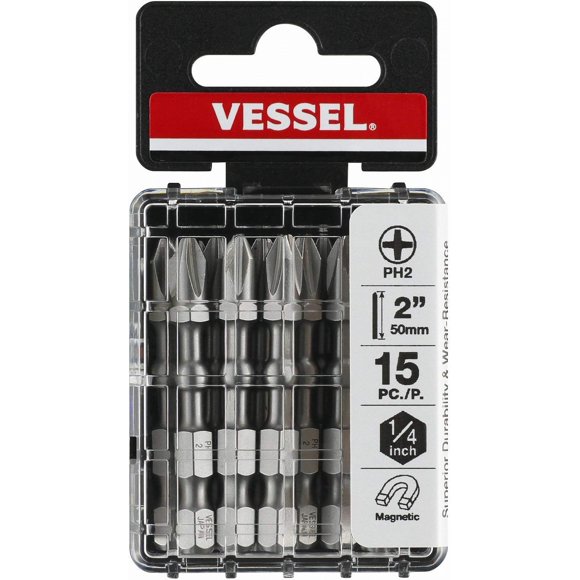 Juego de brocas de torsión Impact VESSEL IMPACT BAL +2x50 PH2 15 piezas