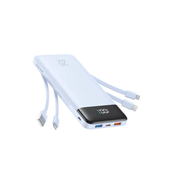 Charmast Cargador Portátil 20000mAh Con Cables Integrados