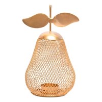 Genérico - Candelabro Portavelas Pera Dorada Decorativo Farol 21Cm Jhn