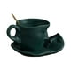 thumbnail image 5 of Taza de cara humana 3D Taza de té y juego de platillos Tazas de café expreso Arte abstracto 260 ml Taza de la para bebidas de Bebidas , VERDE, 5 of 5