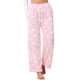 thumbnail image 1 of INSPIRE CHIC Pantalones de pijama peludos para mujer, pantalones de salón de felpa suave con patrón de estrellas y cintura elástica, XX-Large Rosa, 1 of 6