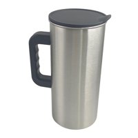 Magideal - Jarra De Acero Inoxidable De Alta Calidad Con Capacidad De 1500 Ml Y Tapa. Perfecta Para Té, Té Helado O Agua. Asa Práctica. Diseño Elegante Para La O Negro