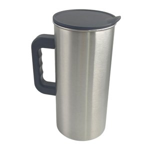 Magideal - Jarra De Acero Inoxidable De Alta Calidad Con Capacidad De 1500 Ml Y Tapa. Perfecta Para Té, Té Helado O Agua. Asa Práctica. Diseño Elegante Para La O Negro